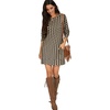 image:imagePrinStory Womens Casual Sweater Dresses Fall Winter Crewneck Loose Fit Pullover Tunic Dress with Side Pockets for Work S4XLA52black Khaki Heart