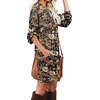 image:imagePrinStory Womens Casual Sweater Dresses Fall Winter Crewneck Loose Fit Pullover Tunic Dress with Side Pockets for Work S4XLA53leave Redblue Flower