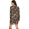 image:imagePrinStory Womens Casual Sweater Dresses Fall Winter Crewneck Loose Fit Pullover Tunic Dress with Side Pockets for Work S4XLA53leave Redblue Flower