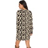 image:imagePrinStory Womens Casual Sweater Dresses Fall Winter Crewneck Loose Fit Pullover Tunic Dress with Side Pockets for Work S4XLA54apricot Geometry