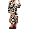 image:imagePrinStory Womens Casual Sweater Dresses Fall Winter Crewneck Loose Fit Pullover Tunic Dress with Side Pockets for Work S4XLA54apricot Geometry