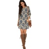 image:imagePrinStory Womens Casual Sweater Dresses Fall Winter Crewneck Loose Fit Pullover Tunic Dress with Side Pockets for Work S4XLA55apricot Orchid