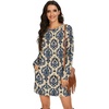 image:imagePrinStory Womens Casual Sweater Dresses Fall Winter Crewneck Loose Fit Pullover Tunic Dress with Side Pockets for Work S4XLA55apricot Orchid