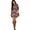image:imagePrinStory Womens Casual Sweater Dresses Fall Winter Crewneck Loose Fit Pullover Tunic Dress with Side Pockets for Work S4XLA57color Plaid