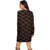 image:imagePrinStory Womens Casual Sweater Dresses Fall Winter Crewneck Loose Fit Pullover Tunic Dress with Side Pockets for Work S4XLA58bk Orange Ld Plaid