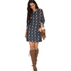image:imagePrinStory Womens Casual Sweater Dresses Fall Winter Crewneck Loose Fit Pullover Tunic Dress with Side Pockets for Work S4XLA59blue Floral
