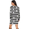 image:imagePrinStory Womens Casual Sweater Dresses Fall Winter Crewneck Loose Fit Pullover Tunic Dress with Side Pockets for Work S4XLA60bk Wh Gray Diamond