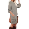 image:imagePrinStory Womens Casual Sweater Dresses Fall Winter Crewneck Loose Fit Pullover Tunic Dress with Side Pockets for Work S4XLA63gray Bn Double Line