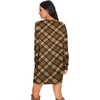 image:imagePrinStory Womens Casual Sweater Dresses Fall Winter Crewneck Loose Fit Pullover Tunic Dress with Side Pockets for Work S4XLA64caramel Diamond