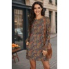 image:imagePrinStory Womens Casual Sweater Dresses Fall Winter Crewneck Loose Fit Pullover Tunic Dress with Side Pockets for Work S4XLB03fp Cashew Navy