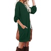 image:imagePrinStory Womens Casual Sweater Dresses Fall Winter Crewneck Loose Fit Pullover Tunic Dress with Side Pockets for Work S4XLDark Green