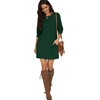 image:imagePrinStory Womens Casual Sweater Dresses Fall Winter Crewneck Loose Fit Pullover Tunic Dress with Side Pockets for Work S4XLDark Green