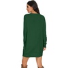 image:imagePrinStory Womens Casual Sweater Dresses Fall Winter Crewneck Loose Fit Pullover Tunic Dress with Side Pockets for Work S4XLDark Green