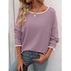 image:imagePrinStory Womens Fall Sweaters Loose 2024 Long Sleeve Outfits Crewneck Knit Lightweight Casual Pullover Tops