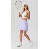image:imagePrinStory Womens High Waisted Tennis Skirt 2 in 1 Athletic Skirt Quick Dry Pickleball Golf Skort for Workout RunningPurple