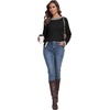 image:imagePrinStory Womens Long Sleeve Sweaters Loose Fit Crewneck Pullover Tops with Side Slits 2025 Fall Outfits Fashion ClothesBlack