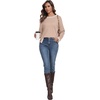 image:imagePrinStory Womens Long Sleeve Sweaters Loose Fit Crewneck Pullover Tops with Side Slits 2025 Fall Outfits Fashion ClothesLight Camel