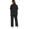 image:imagePrinStory Womens Lounge Set Summer 2 Piece Outfits Pullover Top and Wide Leg Pants Matching Sets 2026Dark Black