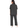image:imagePrinStory Womens Lounge Set Summer 2 Piece Outfits Pullover Top and Wide Leg Pants Matching Sets 2026Dark Gray