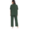 image:imagePrinStory Womens Lounge Set Summer 2 Piece Outfits Pullover Top and Wide Leg Pants Matching Sets 2026Dark Green