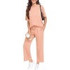 image:imagePrinStory Womens Lounge Set Summer 2 Piece Outfits Pullover Top and Wide Leg Pants Matching Sets 2026Light Pink