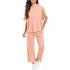 image:imagePrinStory Womens Lounge Set Summer 2 Piece Outfits Pullover Top and Wide Leg Pants Matching Sets 2026Light Pink