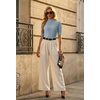 image:imagePrinStory Womens Mock Neck Tops Short Sleeve Turtleneck Slim Fit Basic Shirt for Business Casual Work Dressy Wear S2XLLight Blue