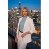 image:imagePrinStory Womens Mock Neck Tops Short Sleeve Turtleneck Slim Fit Basic Shirt for Business Casual Work Dressy Wear S2XLLight Blue