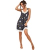 image:imagePrinStory Womens Nightgown Vneck Chemise Sleepwear Lace Nightwear Soft Lingerie for WomenBlack Moon Ghost