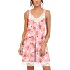 image:imagePrinStory Womens Nightgown Vneck Chemise Sleepwear Lace Nightwear Soft Lingerie for WomenPink Unicorn