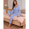 image:imagePrinStory Womens Pajama Set Long Sleeve Sleepwear Ladies Lounge Set Soft Pjs Loungewear 2026Fpspot Blue