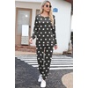 image:imagePrinStory Womens Pajama Set Long Sleeve Sleepwear Nightwear Soft Pjs Lounge Sets With PocketsFpdark Gray Wh Star