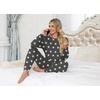 image:imagePrinStory Womens Pajama Set Long Sleeve Sleepwear Nightwear Soft Pjs Lounge Sets With PocketsFpdark Gray Wh Star