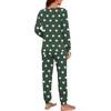 image:imagePrinStory Womens Pajama Set Long Sleeve Sleepwear Nightwear Soft Pjs Lounge Sets With PocketsFpdark Green Wh Star