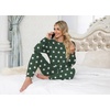 image:imagePrinStory Womens Pajama Set Long Sleeve Sleepwear Nightwear Soft Pjs Lounge Sets With PocketsFpdark Green Wh Star