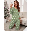 image:imagePrinStory Womens Pajama Set Long Sleeve Sleepwear Nightwear Soft Pjs Lounge Sets With PocketsFplight Green Wh Star