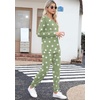 image:imagePrinStory Womens Pajama Set Long Sleeve Sleepwear Nightwear Soft Pjs Lounge Sets With PocketsFplight Green Wh Star