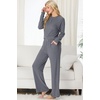 image:imagePrinStory Womens Pajama Sets Pajamas Fall Winter Long Sleeve Lounge Set Two Piece Soft PjsGray