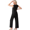 image:imagePrinStory Womens Pajamas Sets 2 Piece Soft Pjs for Women Sleeveless Pajama Set Summer Loungewear with PocketsBlack