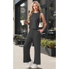 image:imagePrinStory Womens Pajamas Sets 2 Piece Soft Pjs for Women Sleeveless Pajama Set Summer Loungewear with PocketsDark Gray