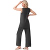 image:imagePrinStory Womens Pajamas Sets 2 Piece Soft Pjs for Women Sleeveless Pajama Set Summer Loungewear with PocketsDark Gray