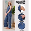 image:imagePrinStory Womens Pajamas Sets 2 Piece Soft Pjs for Women Sleeveless Pajama Set Summer Loungewear with PocketsFpblue Cyan Vines
