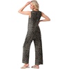 image:imagePrinStory Womens Pajamas Sets 2 Piece Soft Pjs for Women Sleeveless Pajama Set Summer Loungewear with PocketsFpgray Ld Print