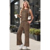 image:imagePrinStory Womens Pajamas Sets 2 Piece Soft Pjs for Women Sleeveless Pajama Set Summer Loungewear with PocketsFpkhaki Love