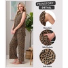 image:imagePrinStory Womens Pajamas Sets 2 Piece Soft Pjs for Women Sleeveless Pajama Set Summer Loungewear with PocketsFpkhaki Love