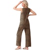 image:imagePrinStory Womens Pajamas Sets 2 Piece Soft Pjs for Women Sleeveless Pajama Set Summer Loungewear with PocketsFpkhaki Love