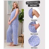 image:imagePrinStory Womens Pajamas Sets 2 Piece Soft Pjs for Women Sleeveless Pajama Set Summer Loungewear with PocketsFpspot Blue