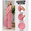 image:imagePrinStory Womens Pajamas Sets 2 Piece Soft Pjs for Women Sleeveless Pajama Set Summer Loungewear with PocketsPink