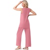 image:imagePrinStory Womens Pajamas Sets 2 Piece Soft Pjs for Women Sleeveless Pajama Set Summer Loungewear with PocketsPink