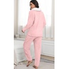 image:imagePrinStory Womens Pajamas Winter Soft Fluffy Pajama Set Fuzzy Warm Pjs Flannel 2 Piece Plush Sleepwear Lounge SetsLight Pink